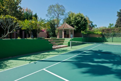 Vista alternativa de la pista de tenis